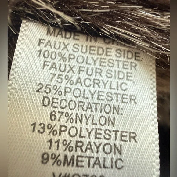 Coldwater Creek Faux Suede & Faux Fur Coat - Picture 8 of 13